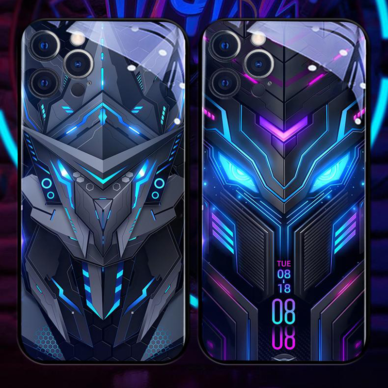 7-Color Flashing Intelligent Light-up Super Battle Armor Phone Case